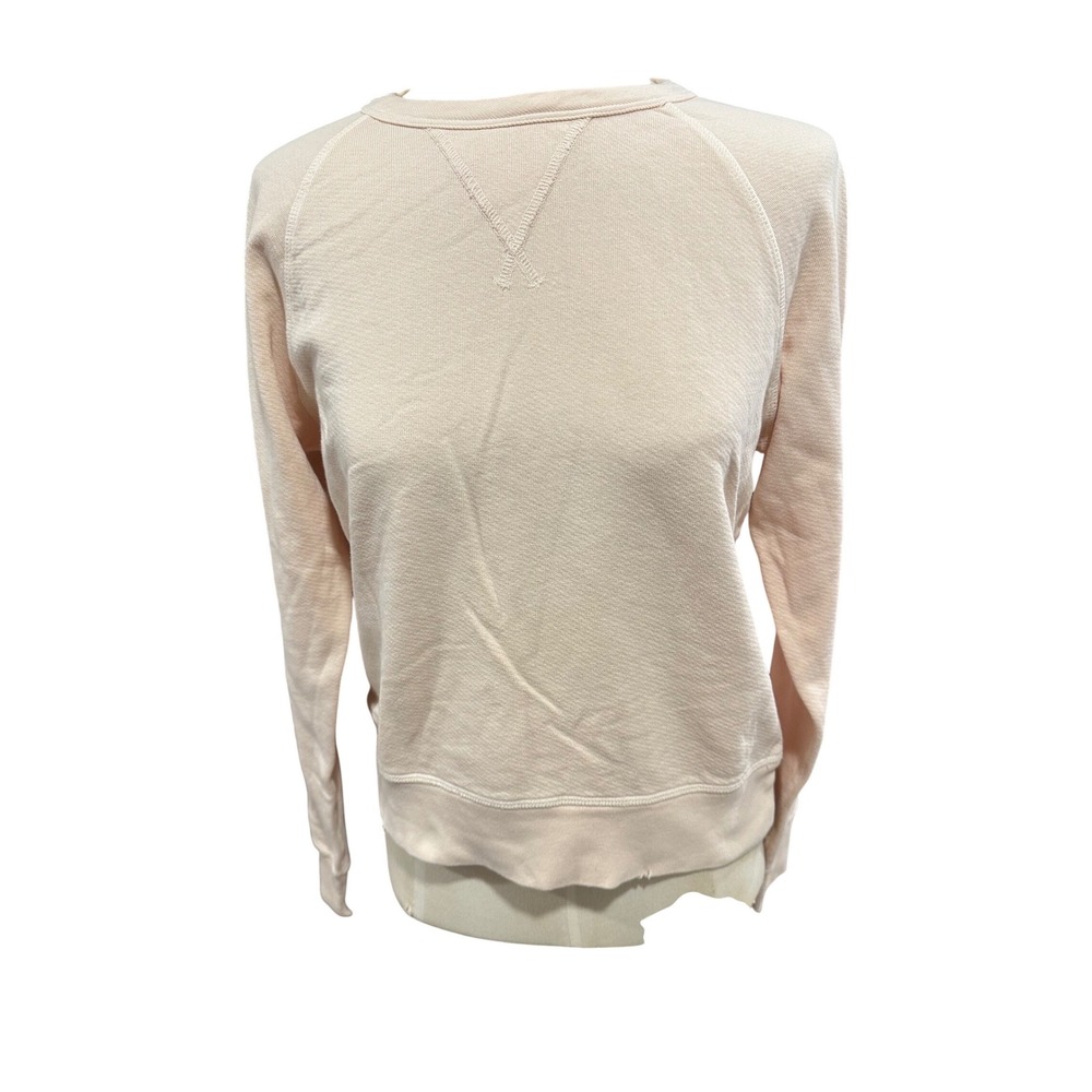 AE77 American‎ Eagle Women Pink Cotton Crewneck Sweatshirt XS Made in USA NEW